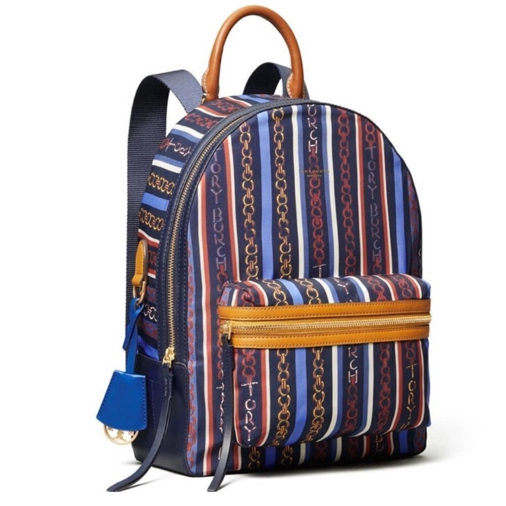 TORY BURCH Gemini Perry Nylon Backpack Bag EUC